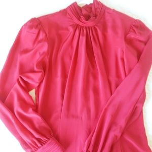 Hot Red Long Sleeve Blouse